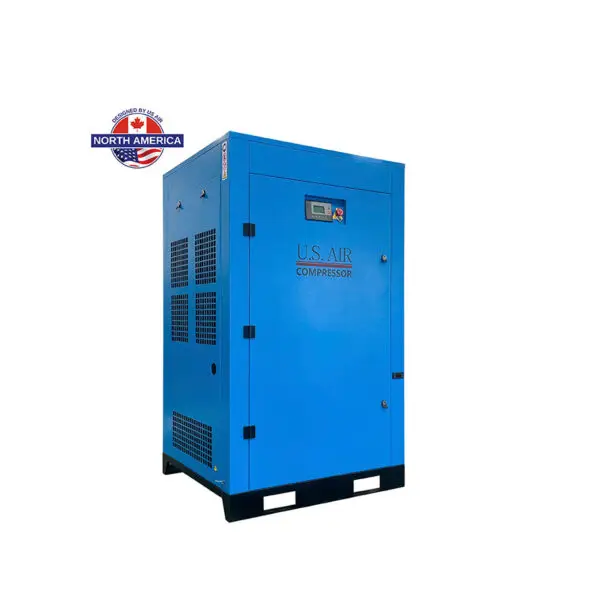 10 HP US AIR CENTER Rotary Screw Compressor With Built in Dryer And Tank  | 3 Phase | 208-600 Volts | 43 CFM - Image 2