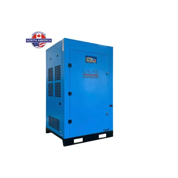 15 HP US AIR CENTER -VSD- Rotary Screw Compressor With Built in Dryer And Tank | 1-3 Phase | 208-600 Volts | 63 CFM - Image 6