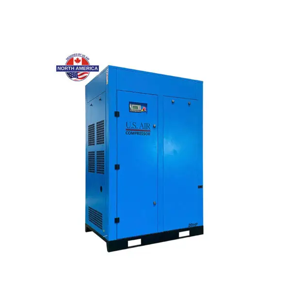 20 HP US AIR CENTER Rotary Screw Compressor With Built in Dryer And Tank | 3 Phase | 208-600 Volts | 86 CFM - Image 2