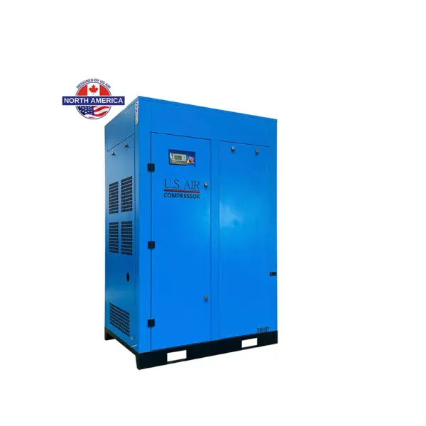 30 HP US AIR CENTER -VSD- Rotary Screw Compressor With Built in Dryer And Tank | 3 Phase | 208-600 Volts | 129 CFM