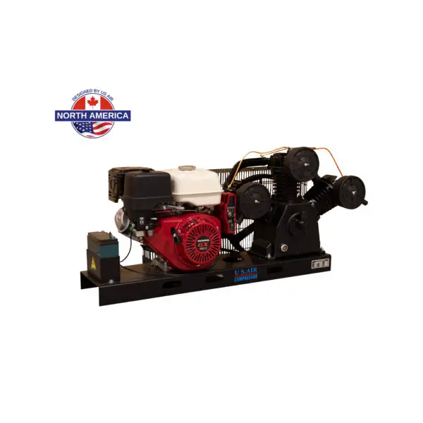 13 HP Gasoline Piston Compressor | Base Mounted | 35 CFM - Image 2