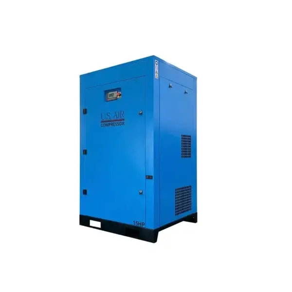 15 HP US AIR CENTER -VSD- Rotary Screw Compressor With Built in Dryer And Tank | 1-3 Phase | 208-600 Volts | 63 CFM